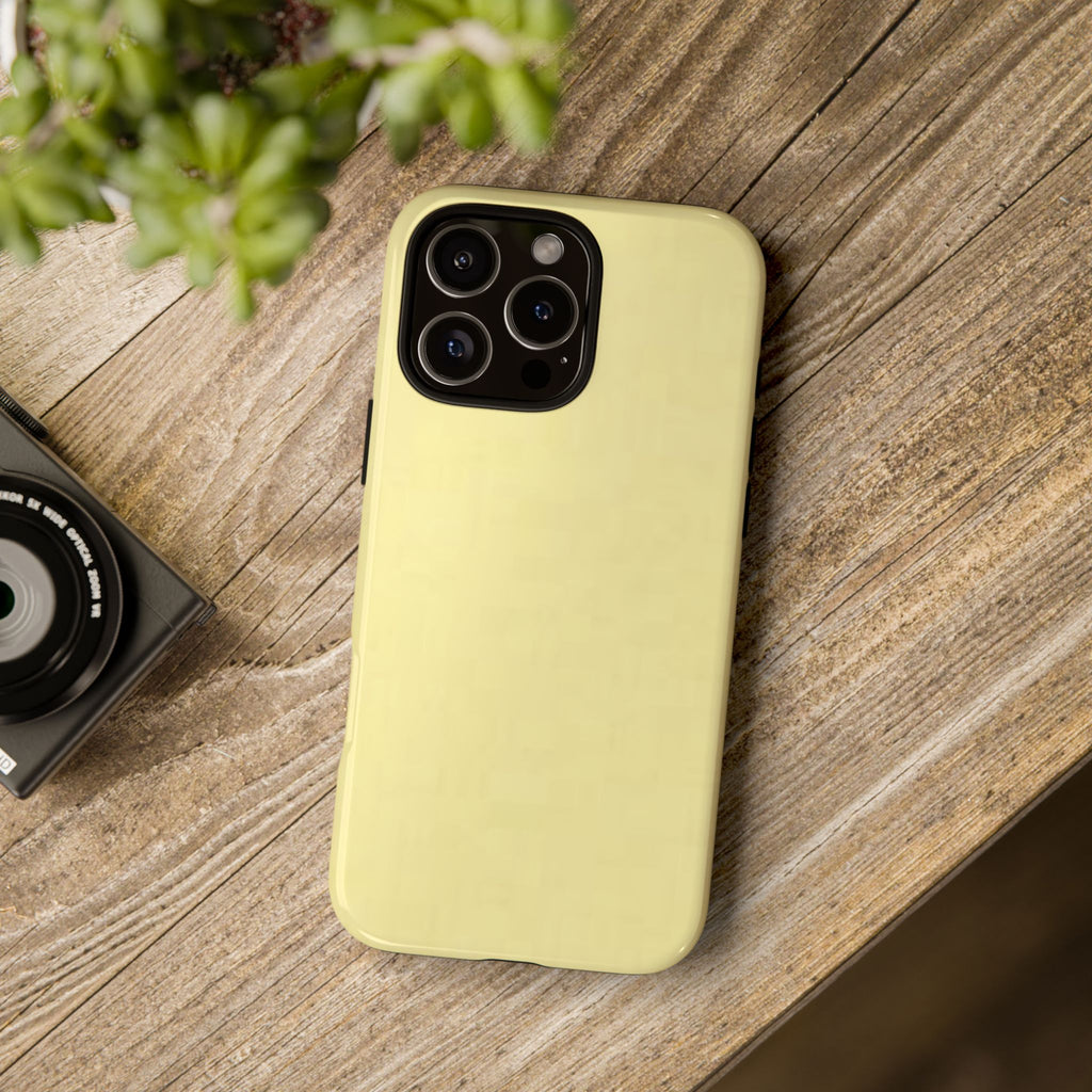 Pale Yellow Protective Phone Case
