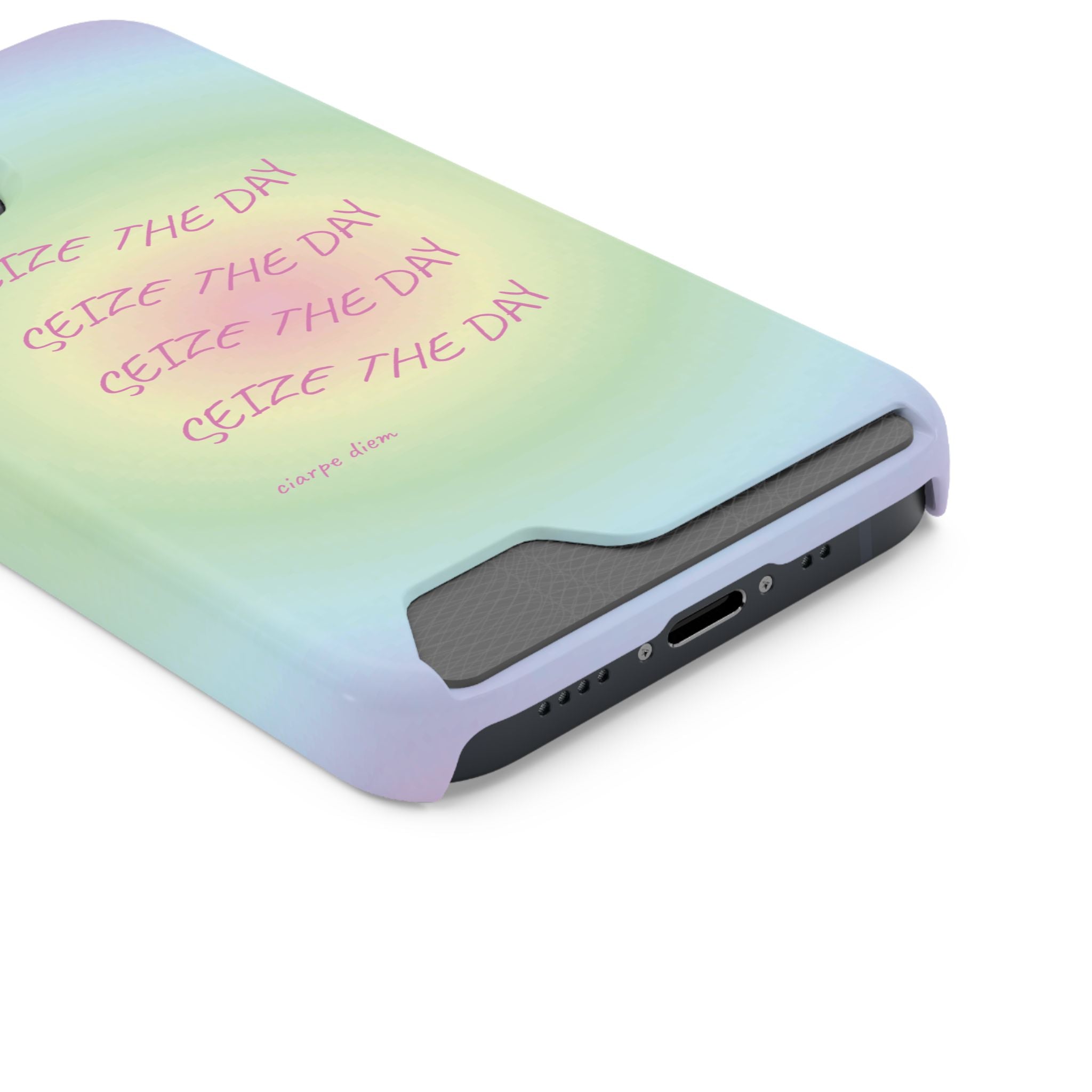 Bermuda Halo 'Seize The Day' Card Holder Phone Case