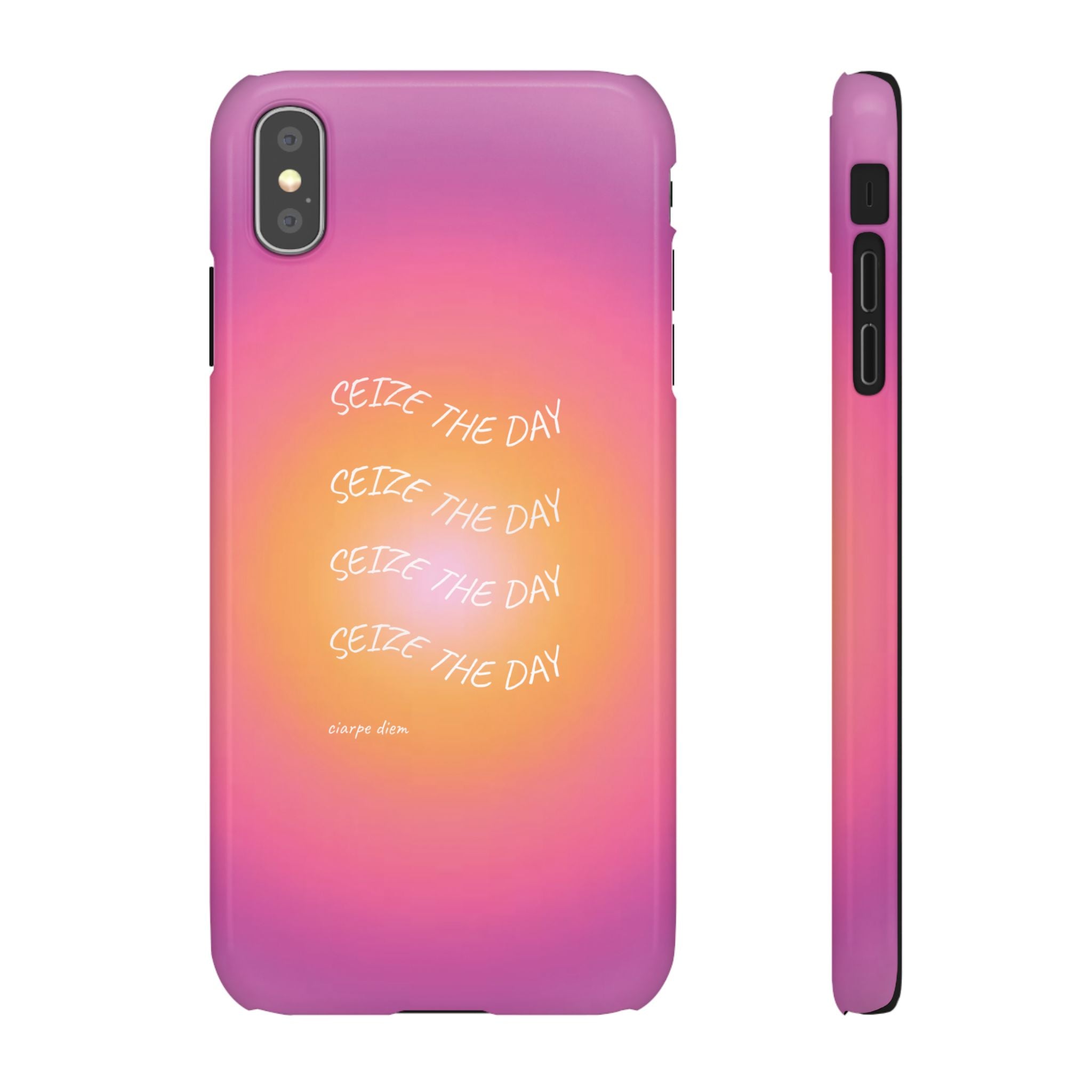Carpe Diem Sunburst Gradient Snap Phone Case