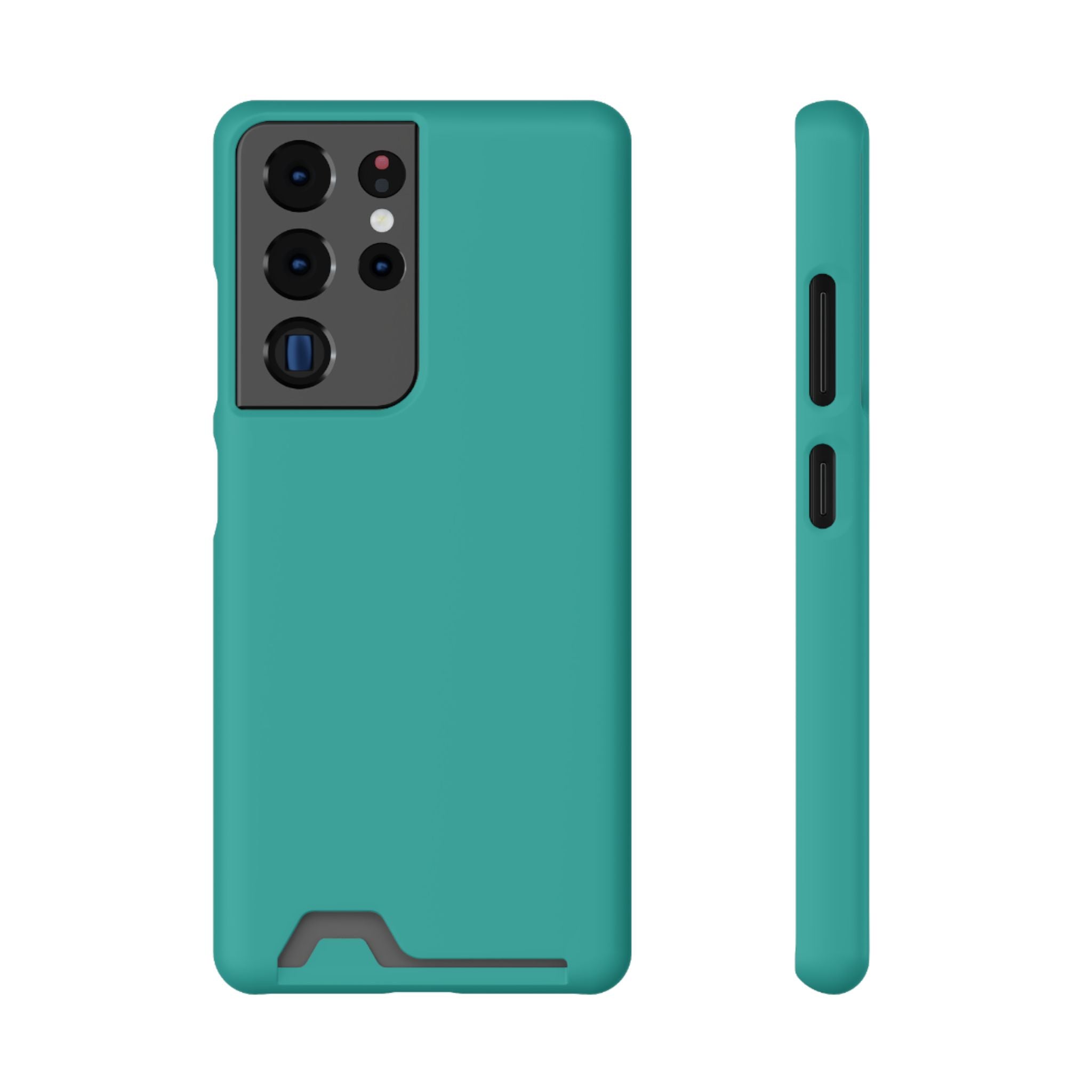 Teal Card-Holder Phone Case