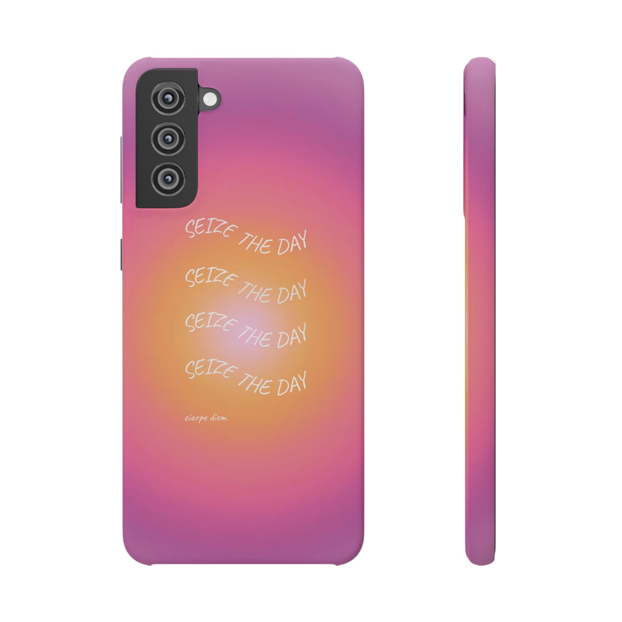 Carpe Diem Sunburst Gradient Snap Phone Case