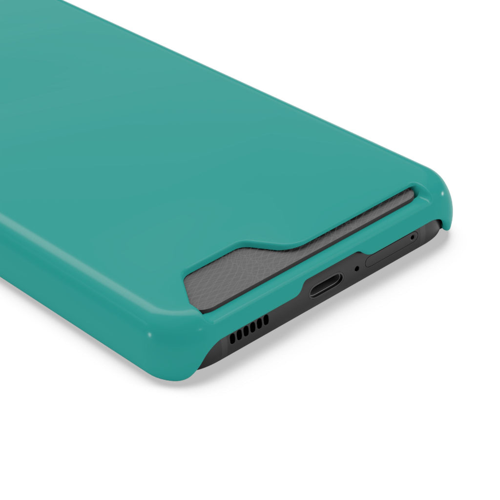 Teal Card-Holder Phone Case