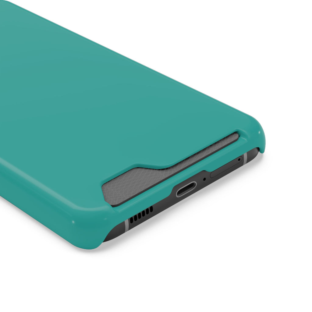 Teal Card-Holder Phone Case