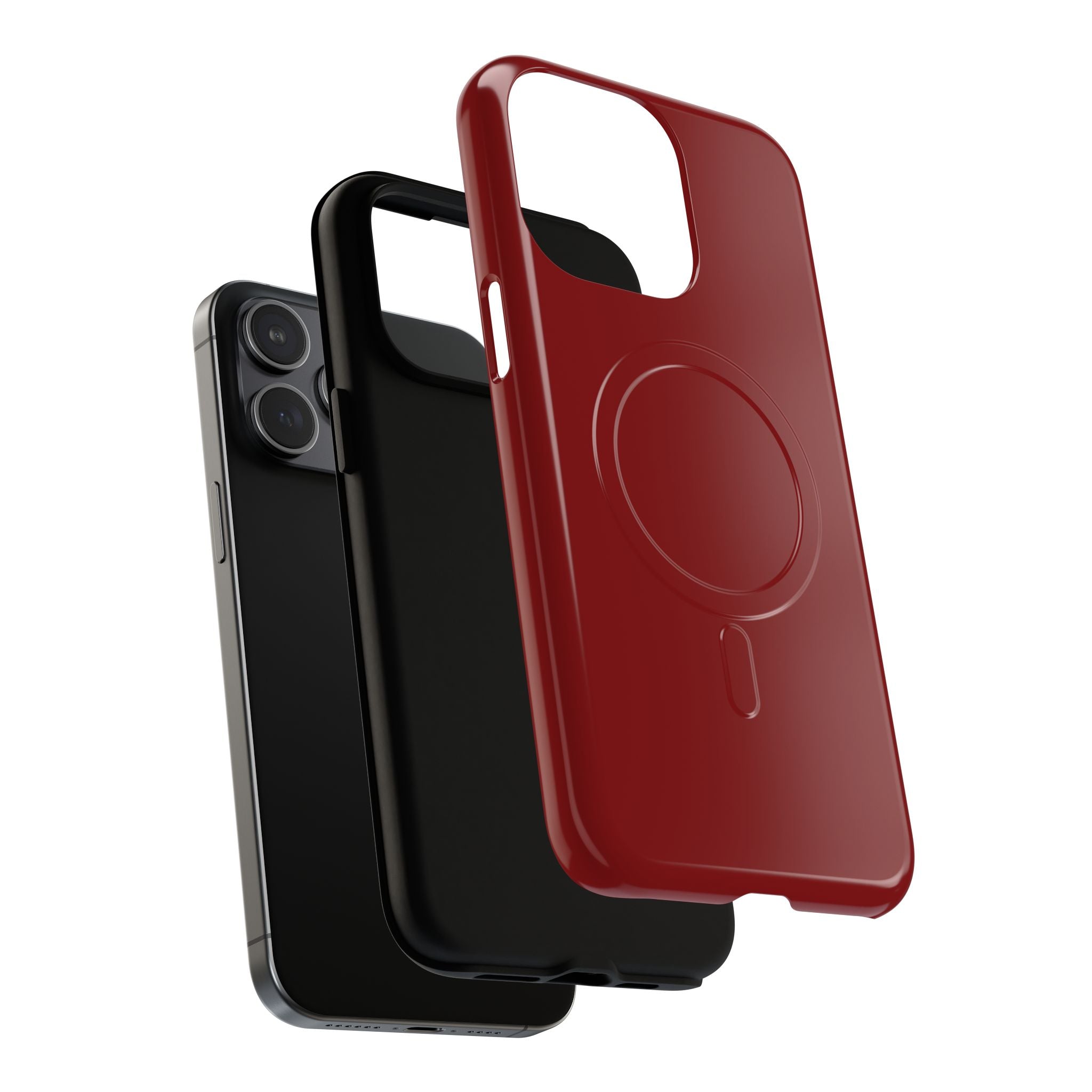 Dark Red MagSafe Protective Phone Case