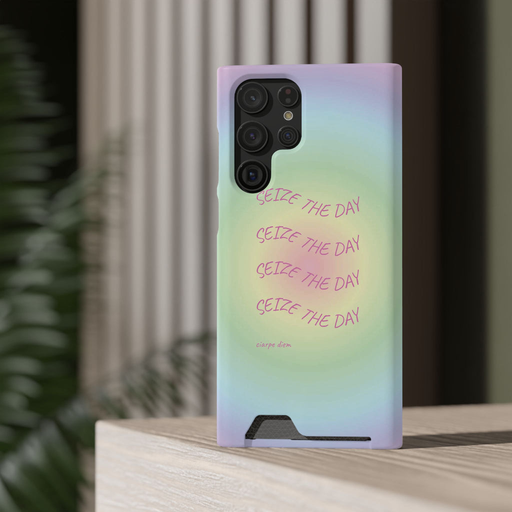 Bermuda Halo 'Seize The Day' Card Holder Phone Case