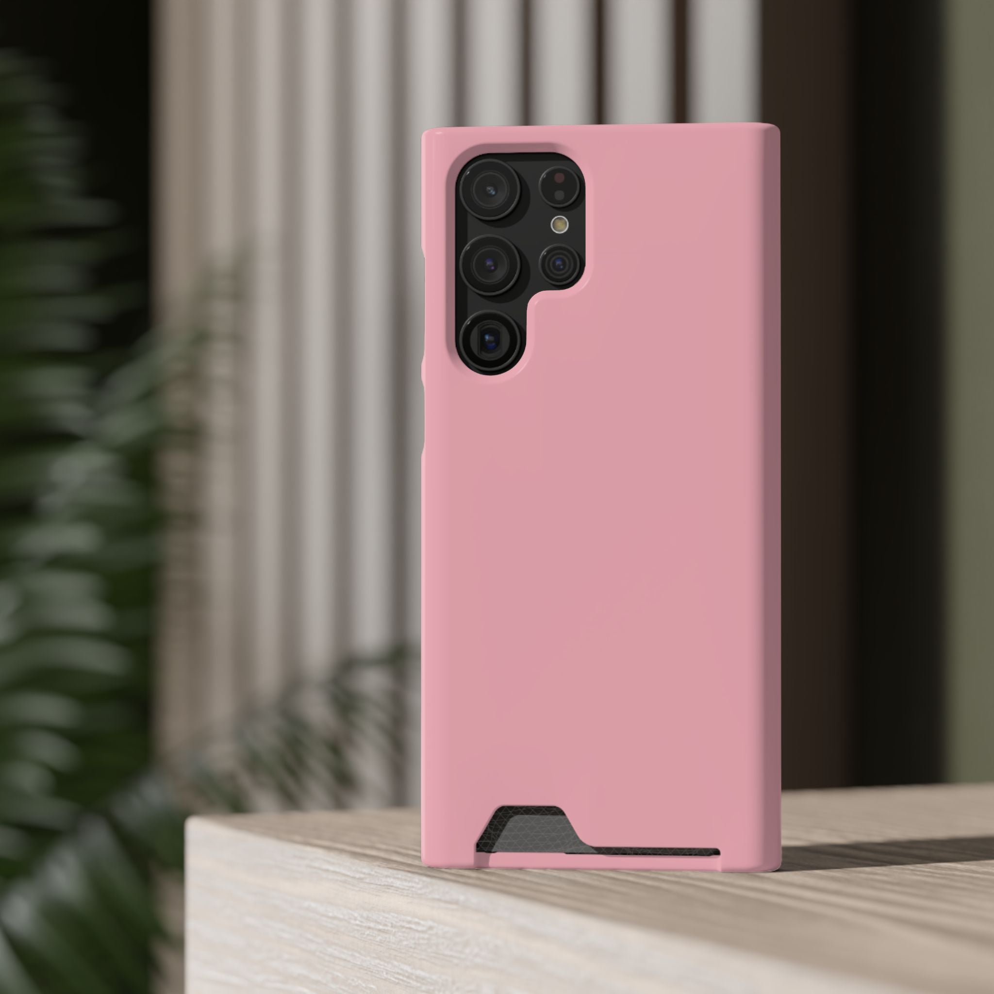 Pink Phone Case with Built-In Card Holder
