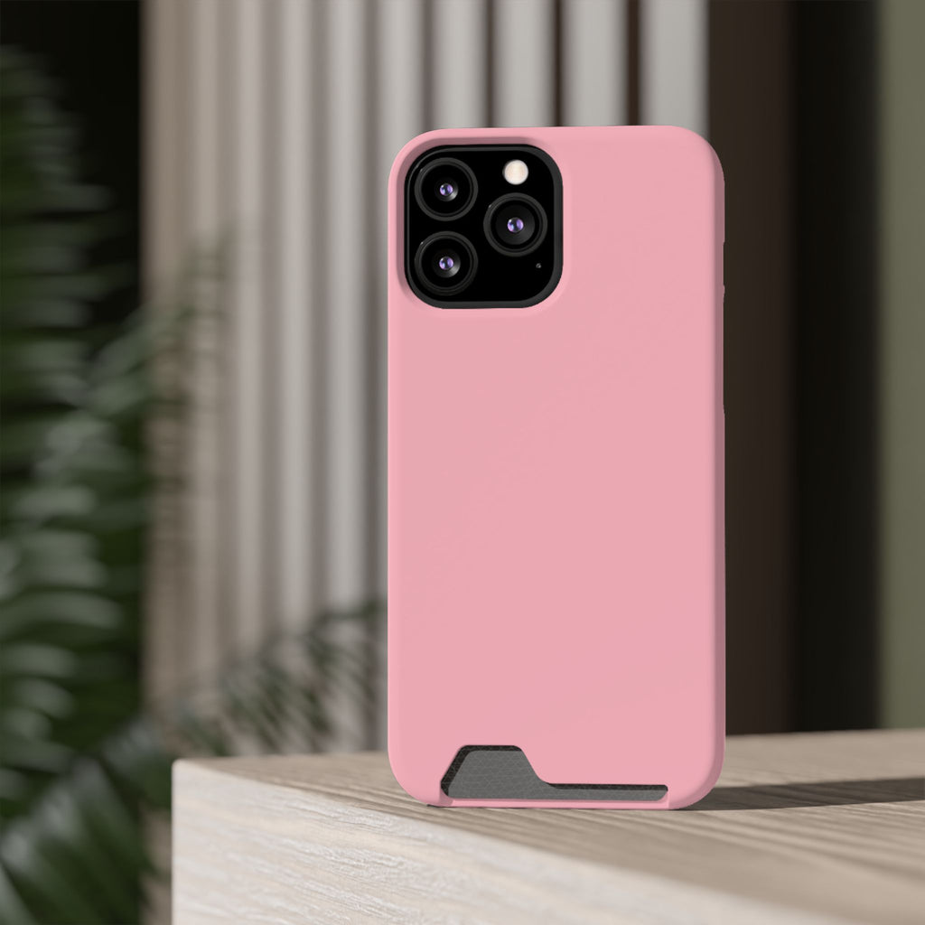Pink Phone Case with Built-In Card Holder