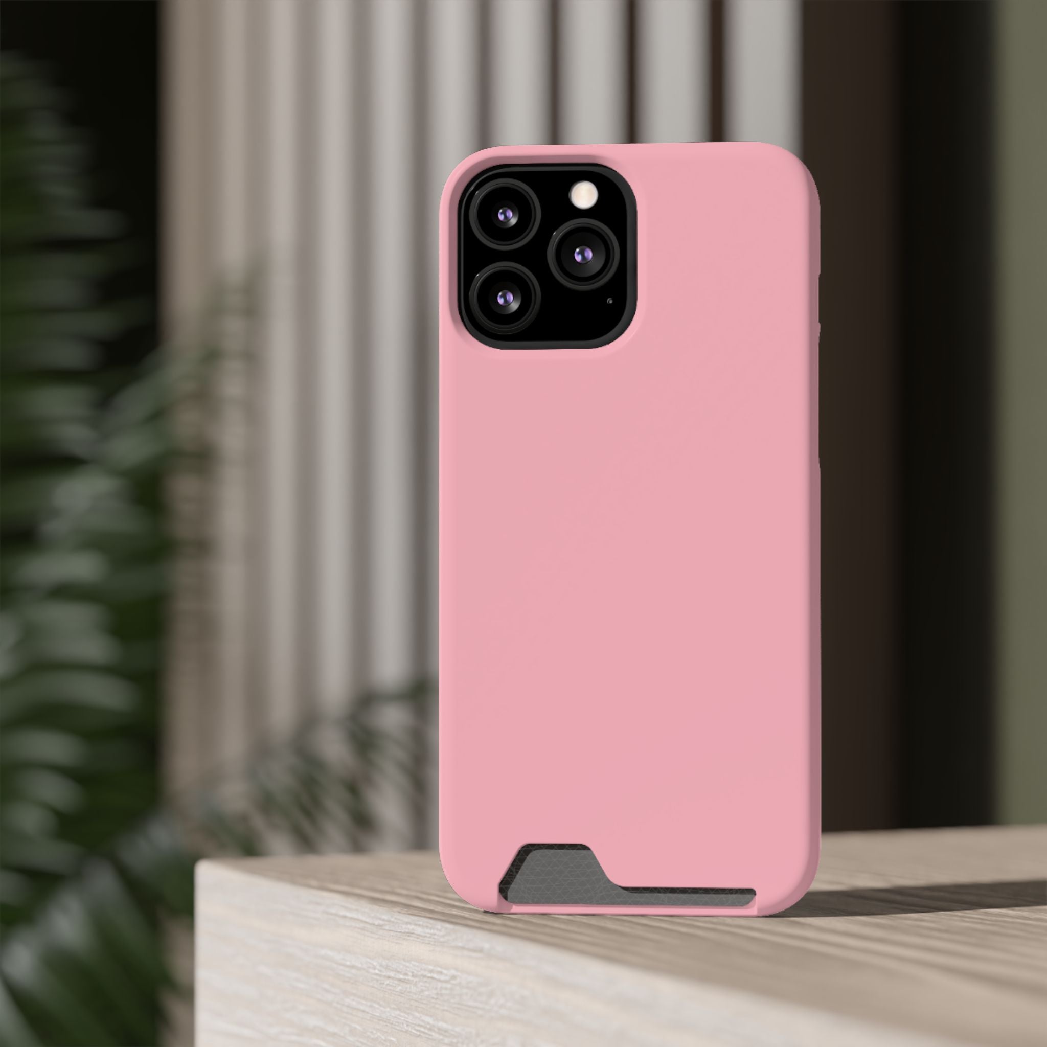 Pink Phone Case with Built-In Card Holder