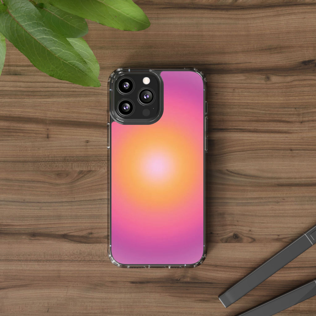 Sunset Gradient Clear Protective Cover