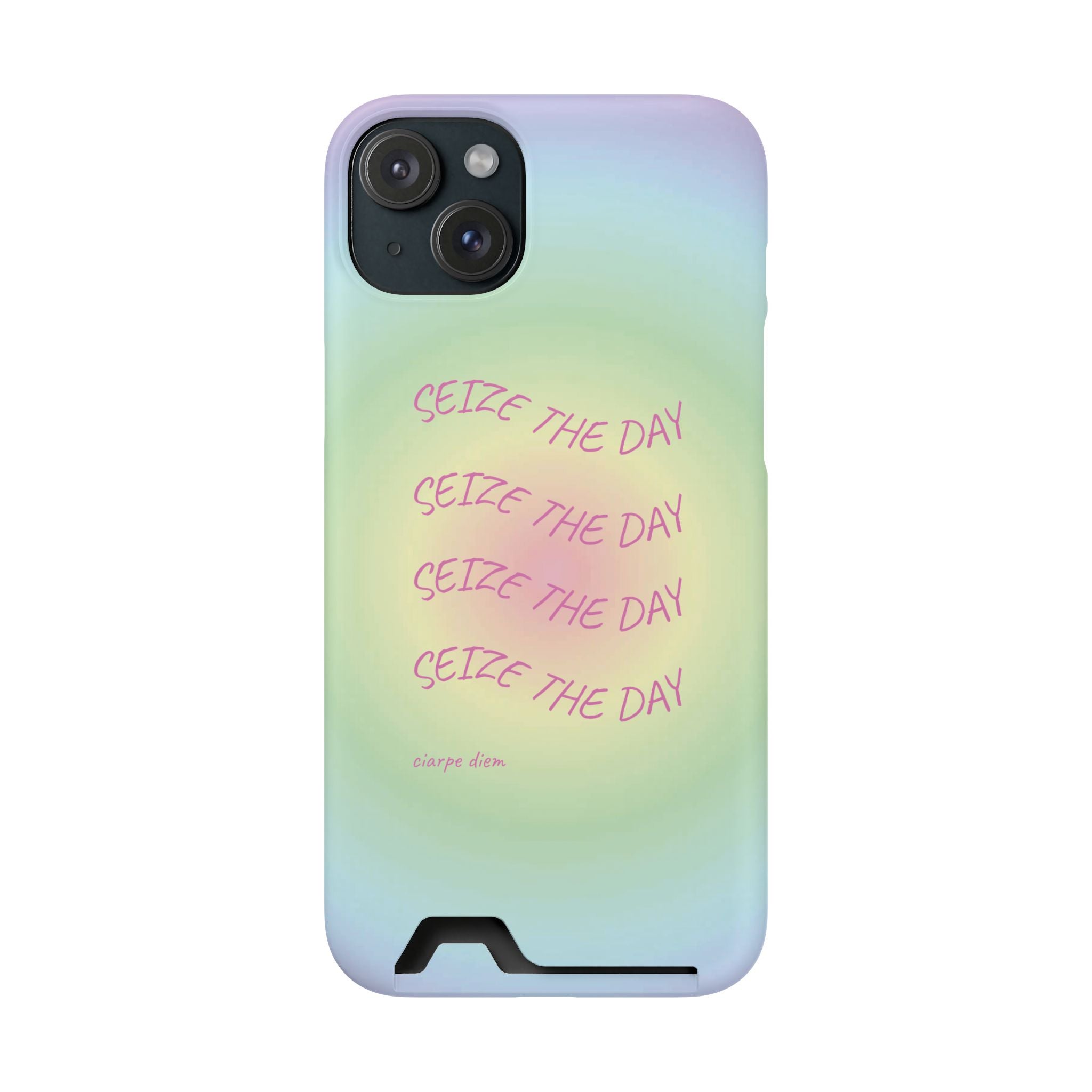 Bermuda Halo 'Seize The Day' Card Holder Phone Case