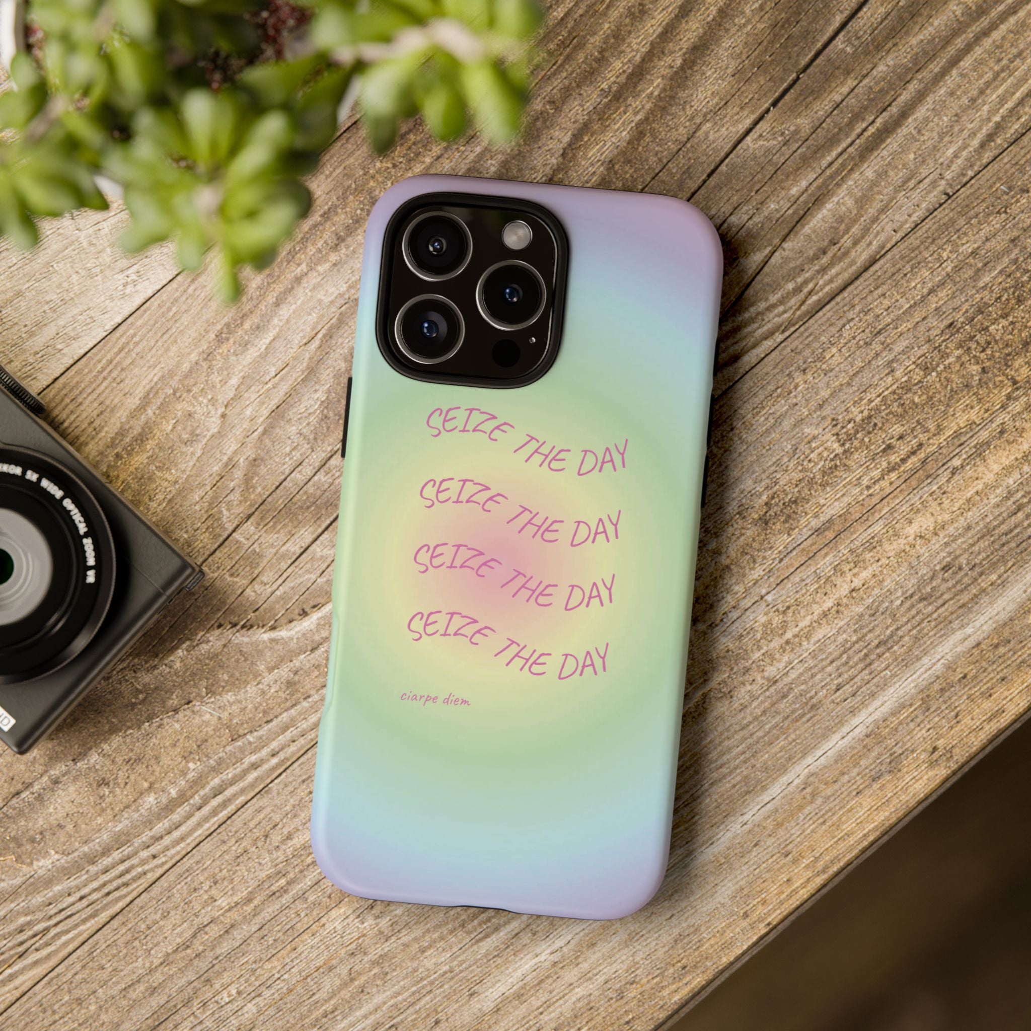 Bermuda Halo Seize The Day Pastel Gradient Tough Phone Case