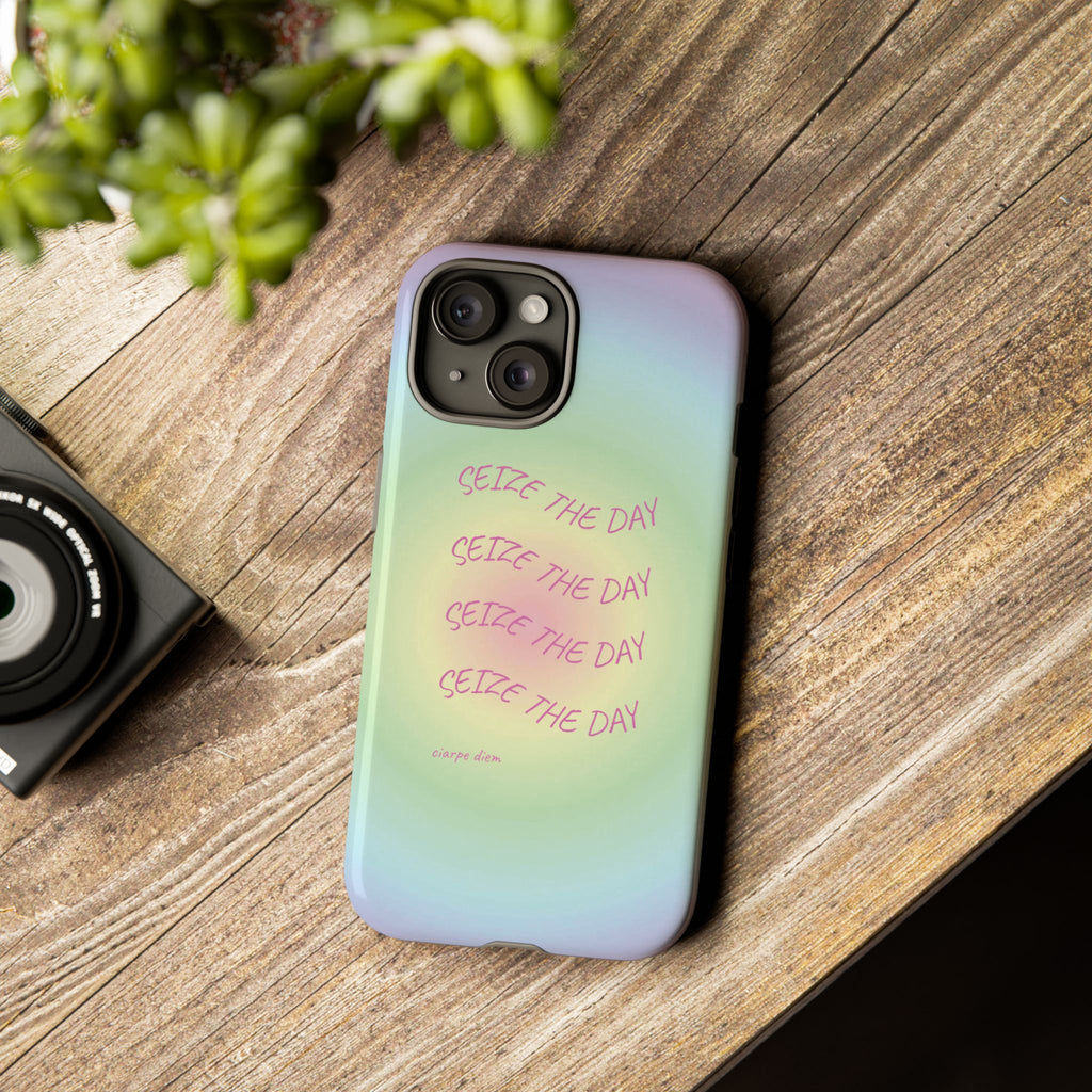 Bermuda Halo Seize The Day Pastel Gradient Tough Phone Case