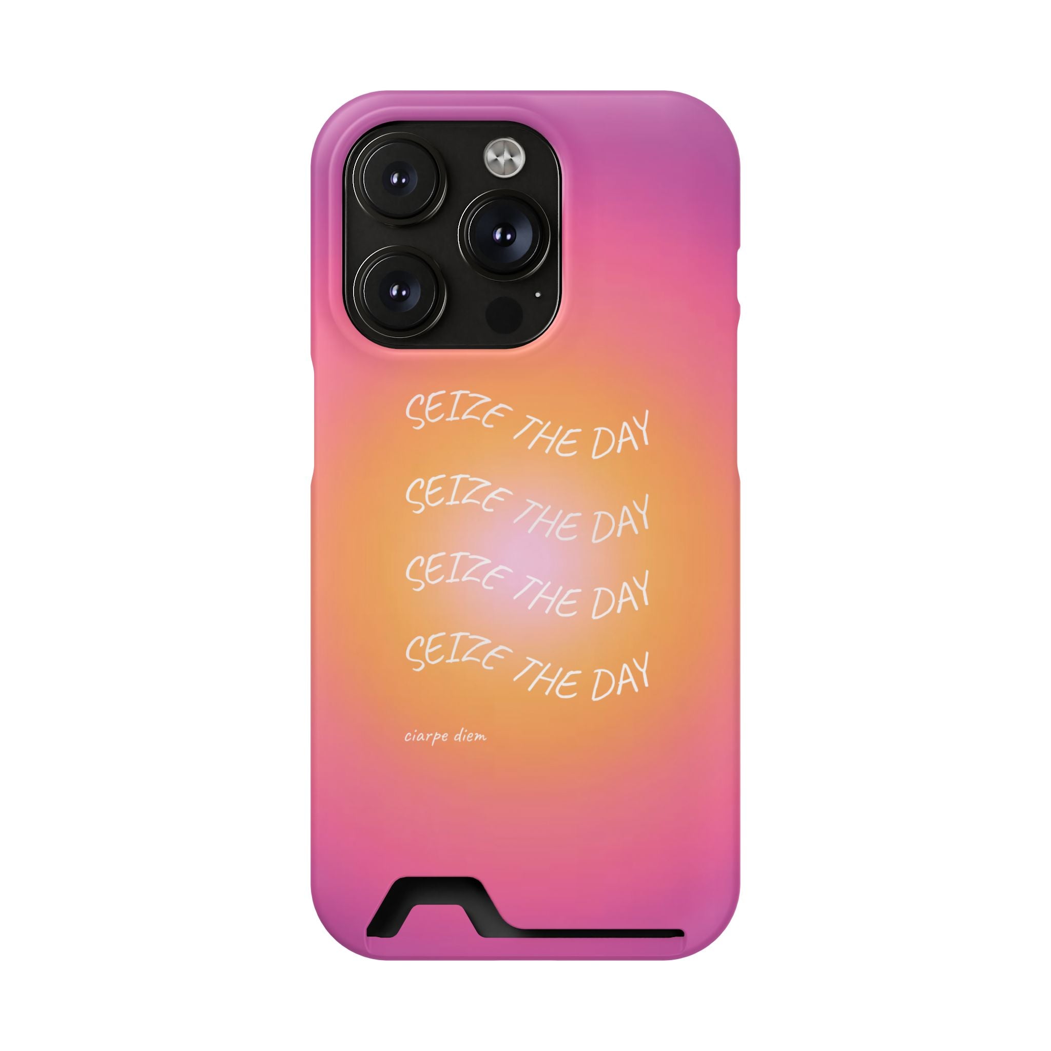 Sunburst 'Seize the Day' Phone Case with Card Holder