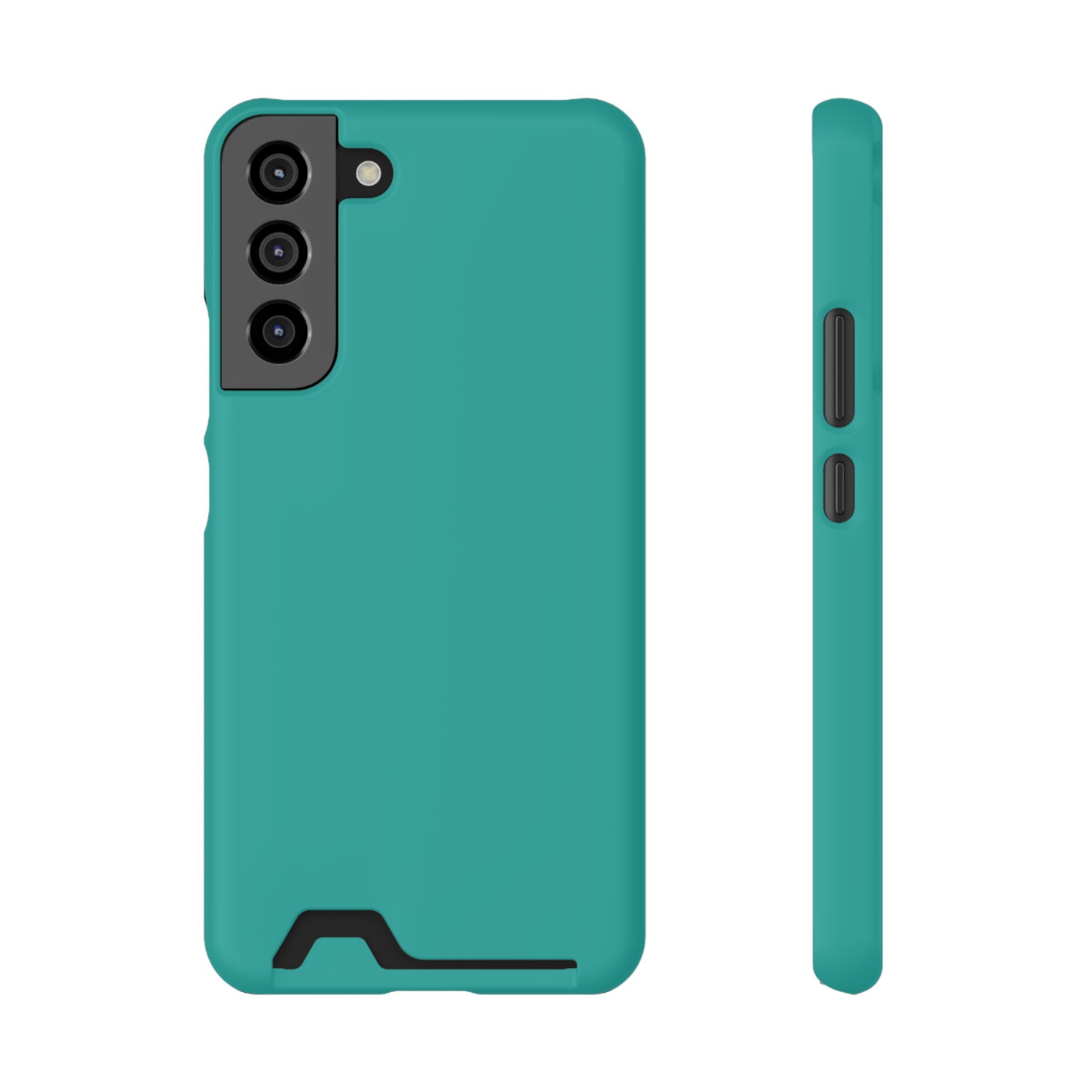 Teal Card-Holder Phone Case