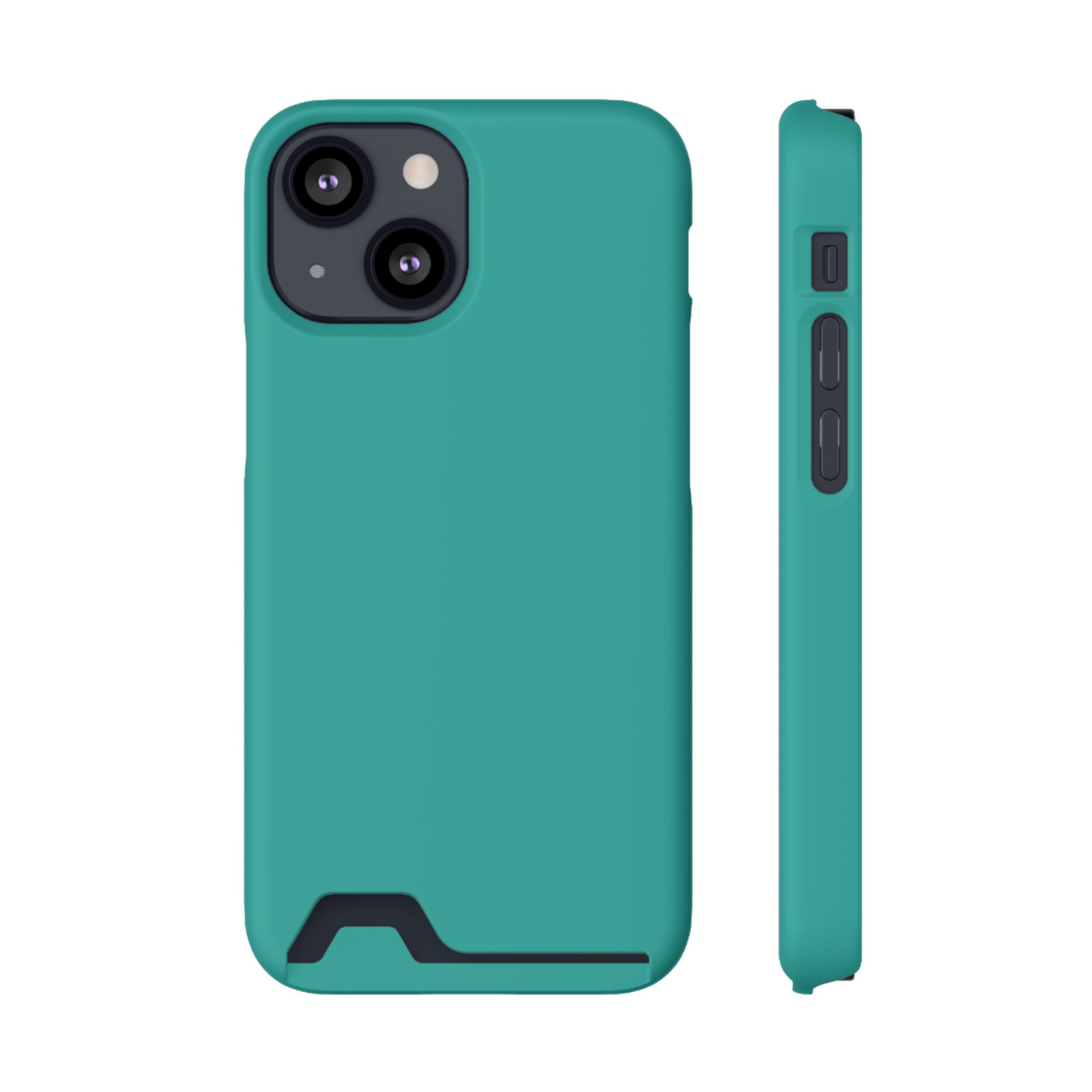 Teal Card-Holder Phone Case