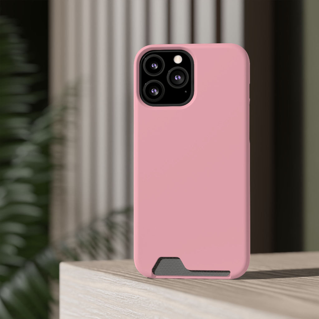 Pink Phone Case with Built-In Card Holder