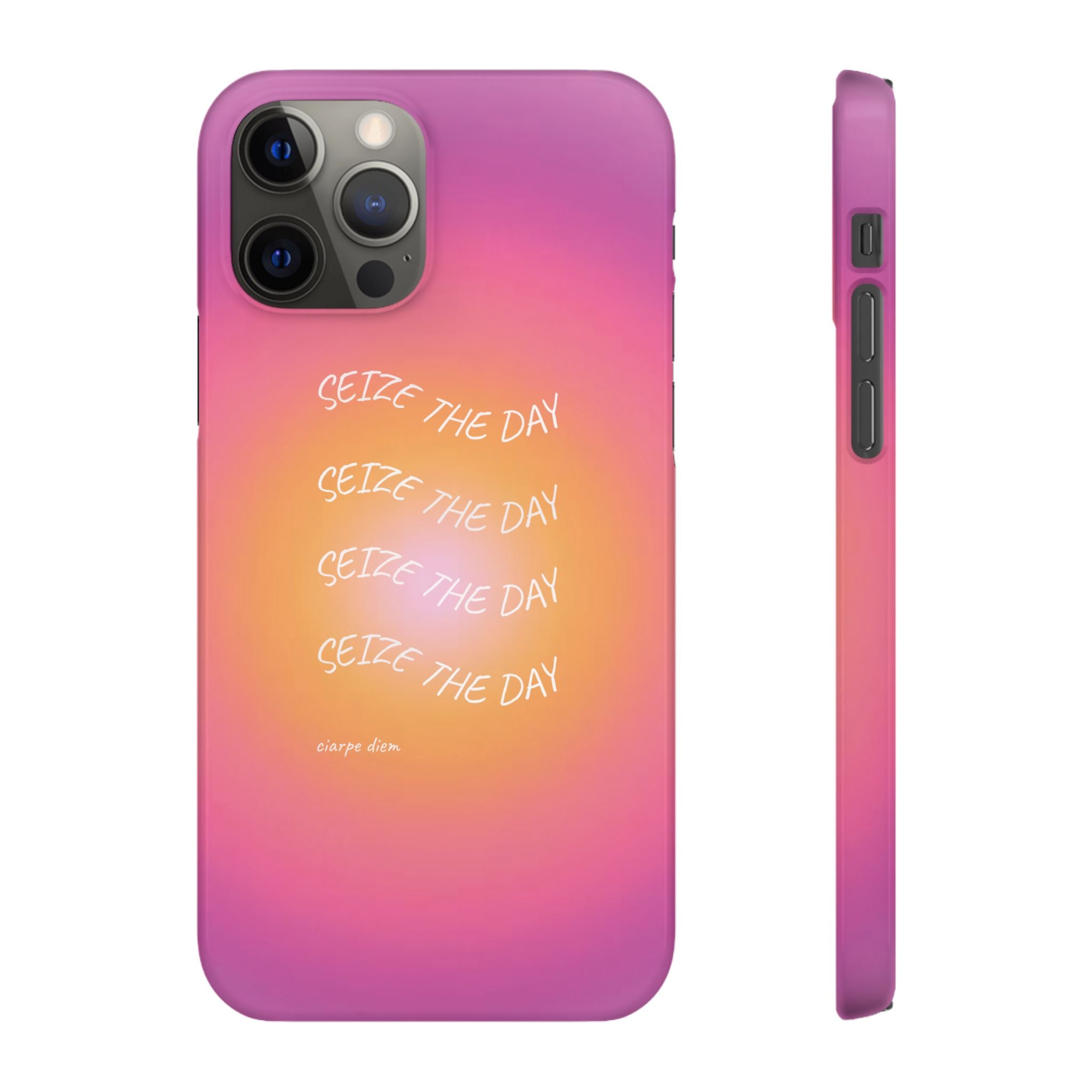 Carpe Diem Sunburst Gradient Snap Phone Case