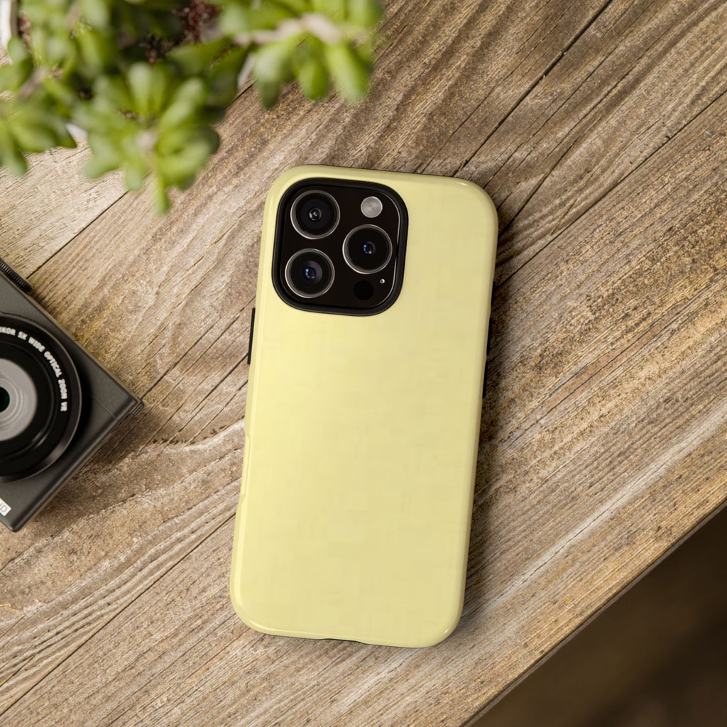 Pale Yellow Protective Phone Case