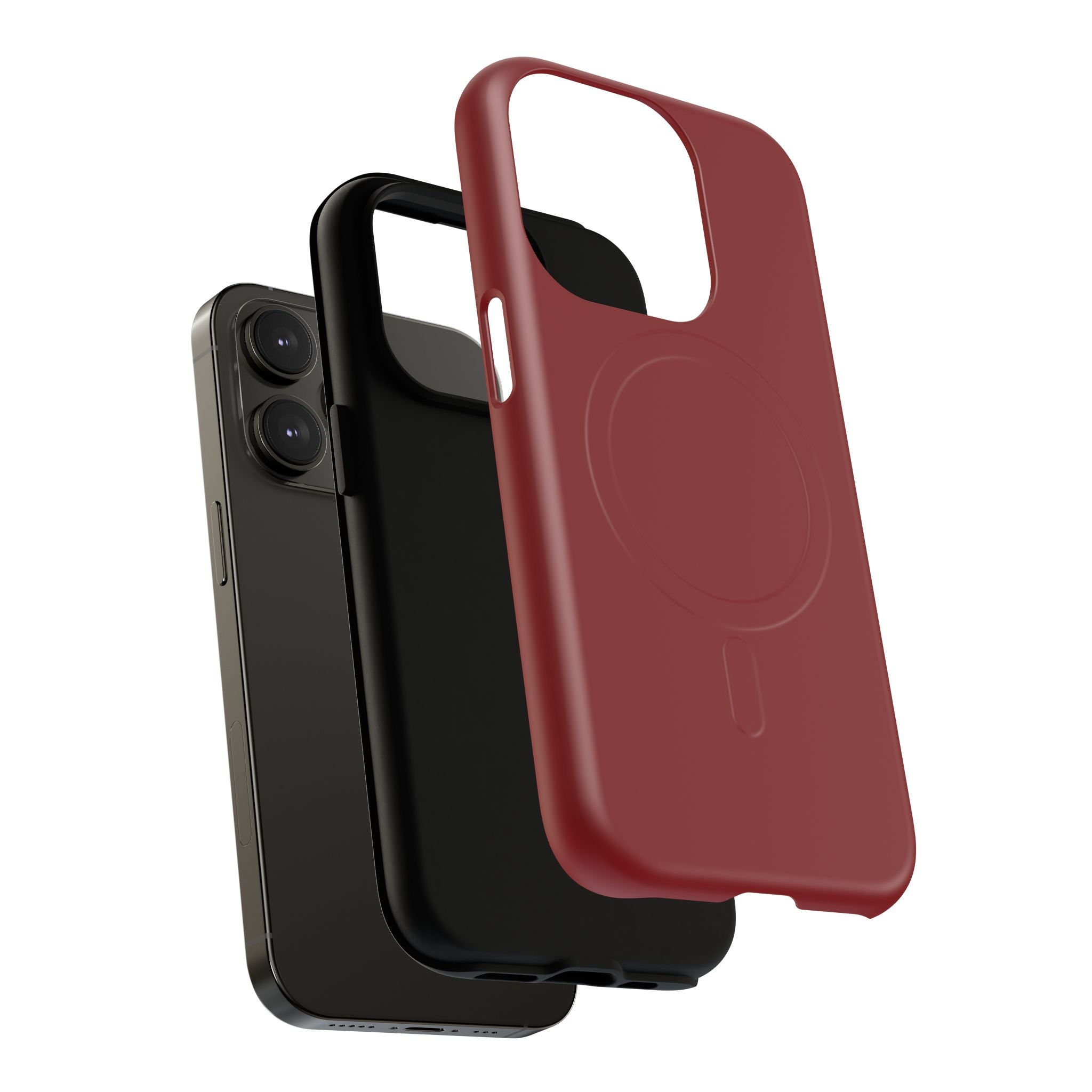 Dark Red MagSafe Protective Phone Case