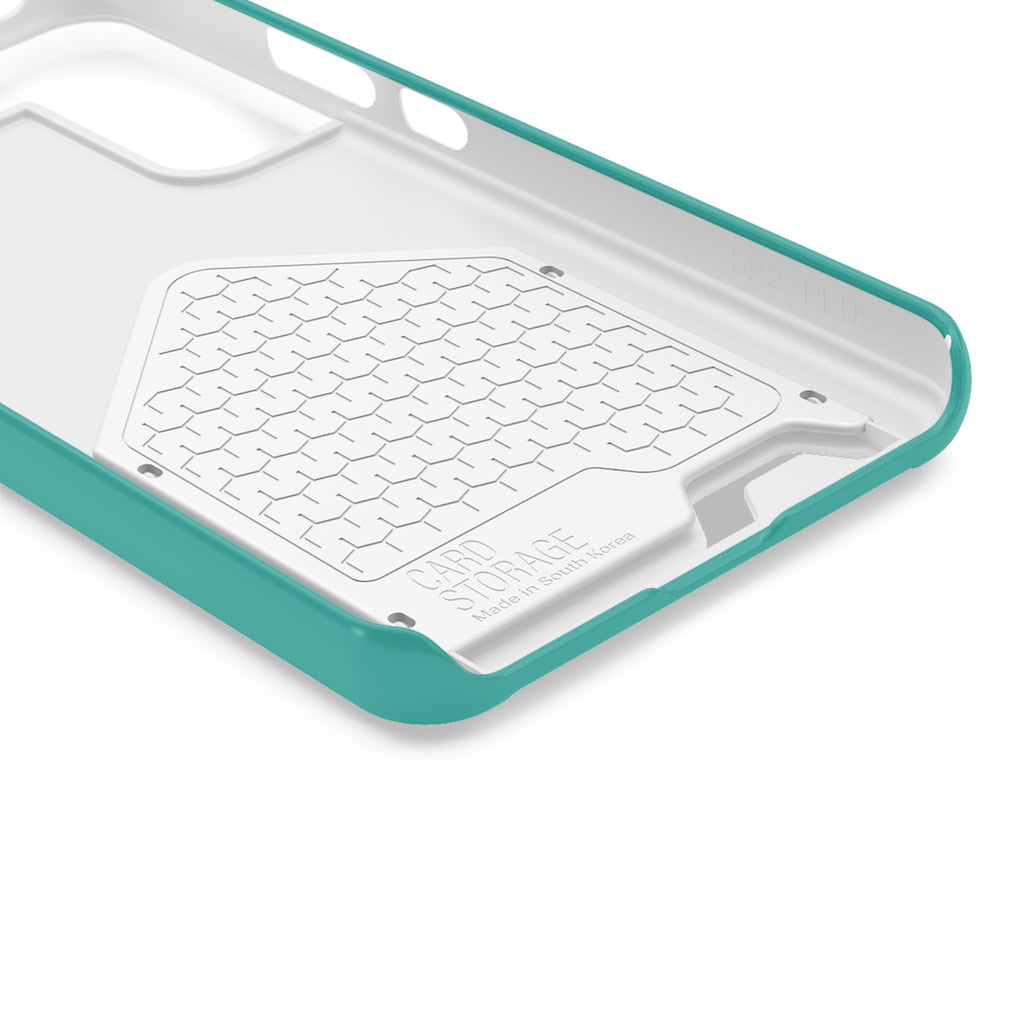 Teal Card-Holder Phone Case