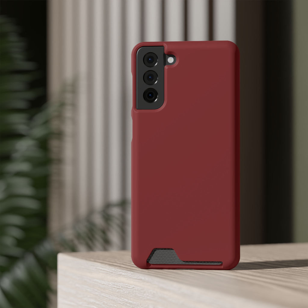 Dark Red Card-Holder Phone Case