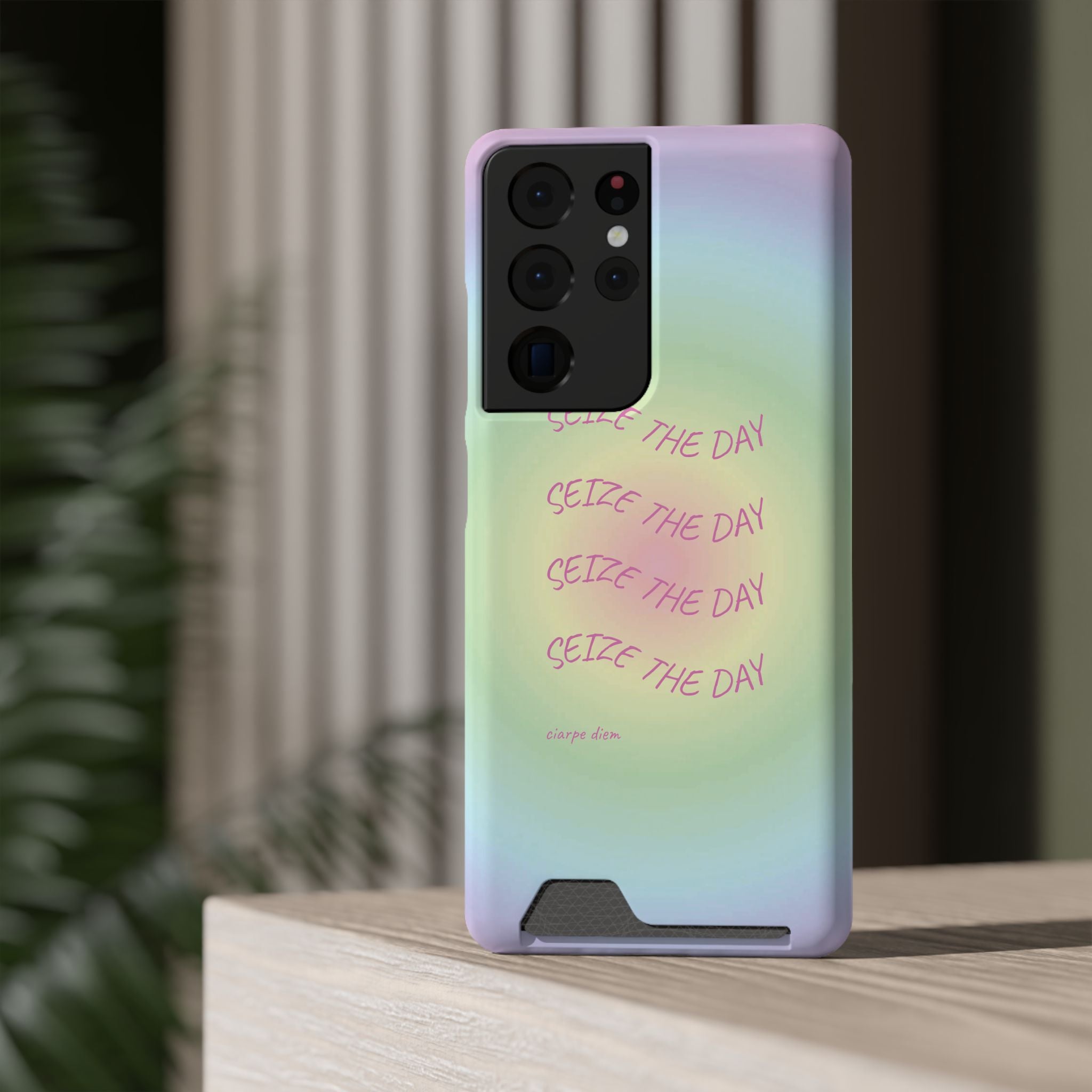 Bermuda Halo 'Seize The Day' Card Holder Phone Case
