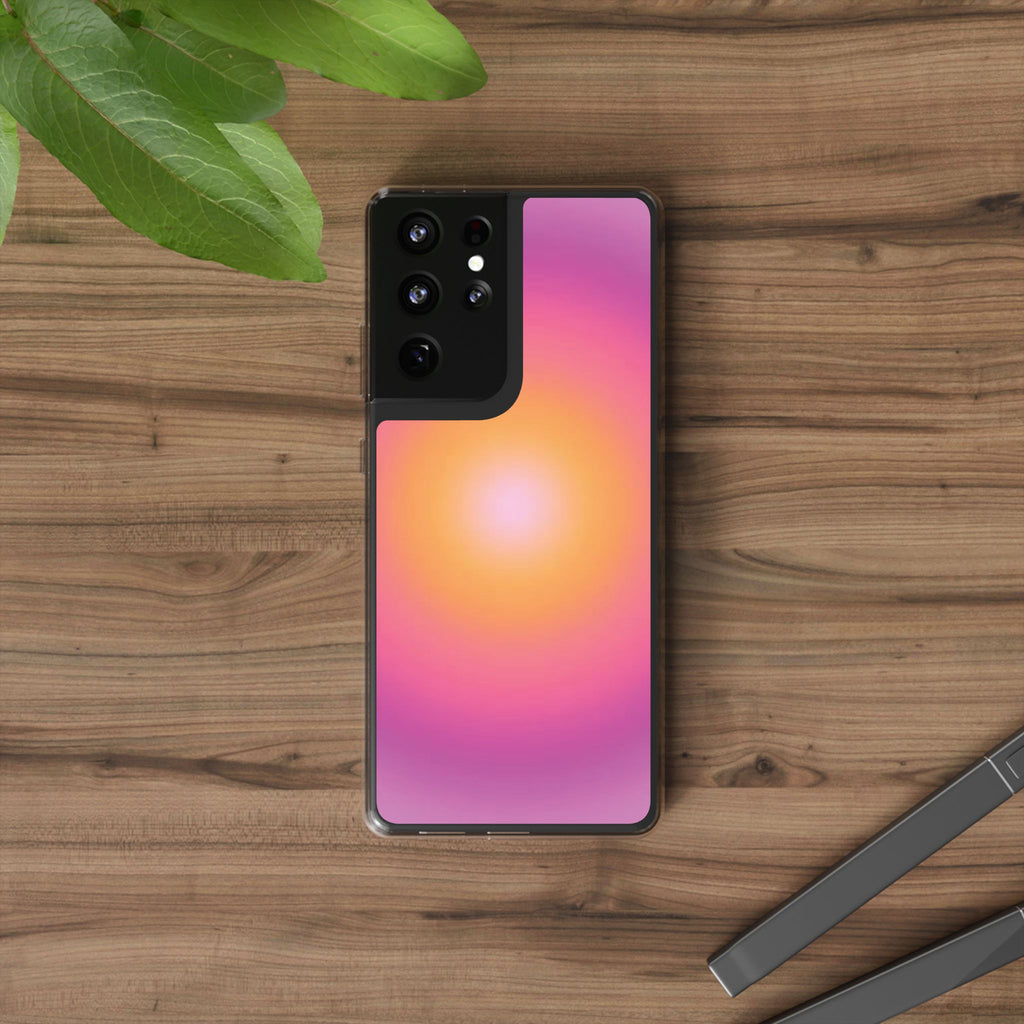Sunset Gradient Clear Protective Cover