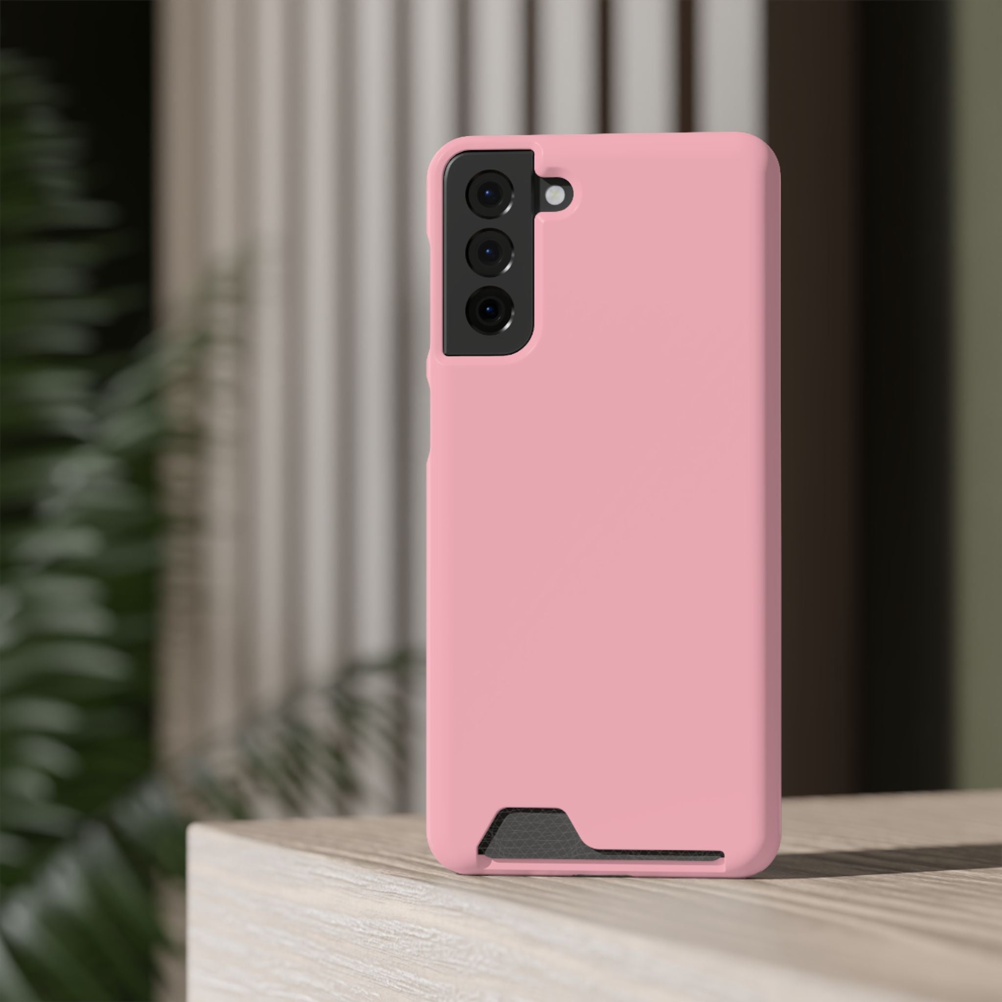Pink Phone Case with Built-In Card Holder