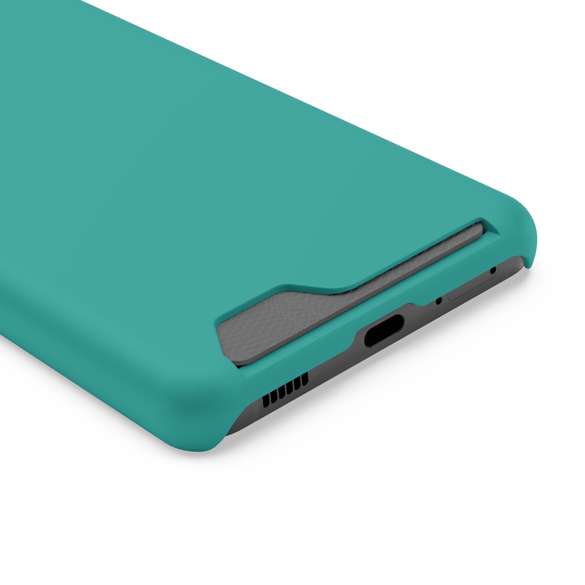 Teal Card-Holder Phone Case