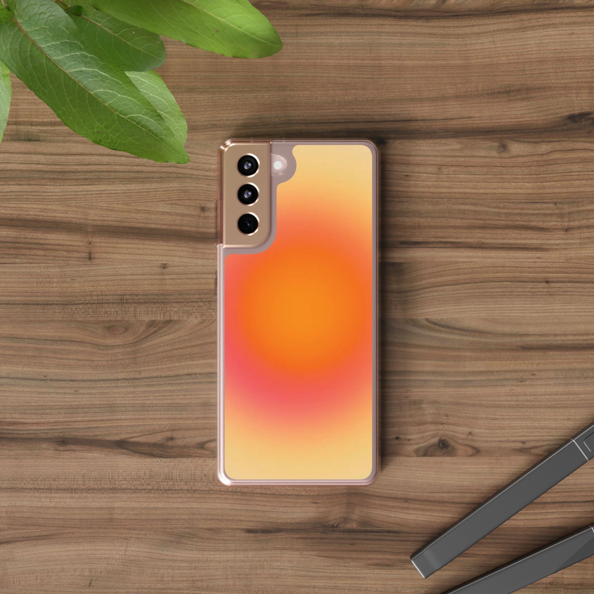Clear Sunburst Protective Phone Case