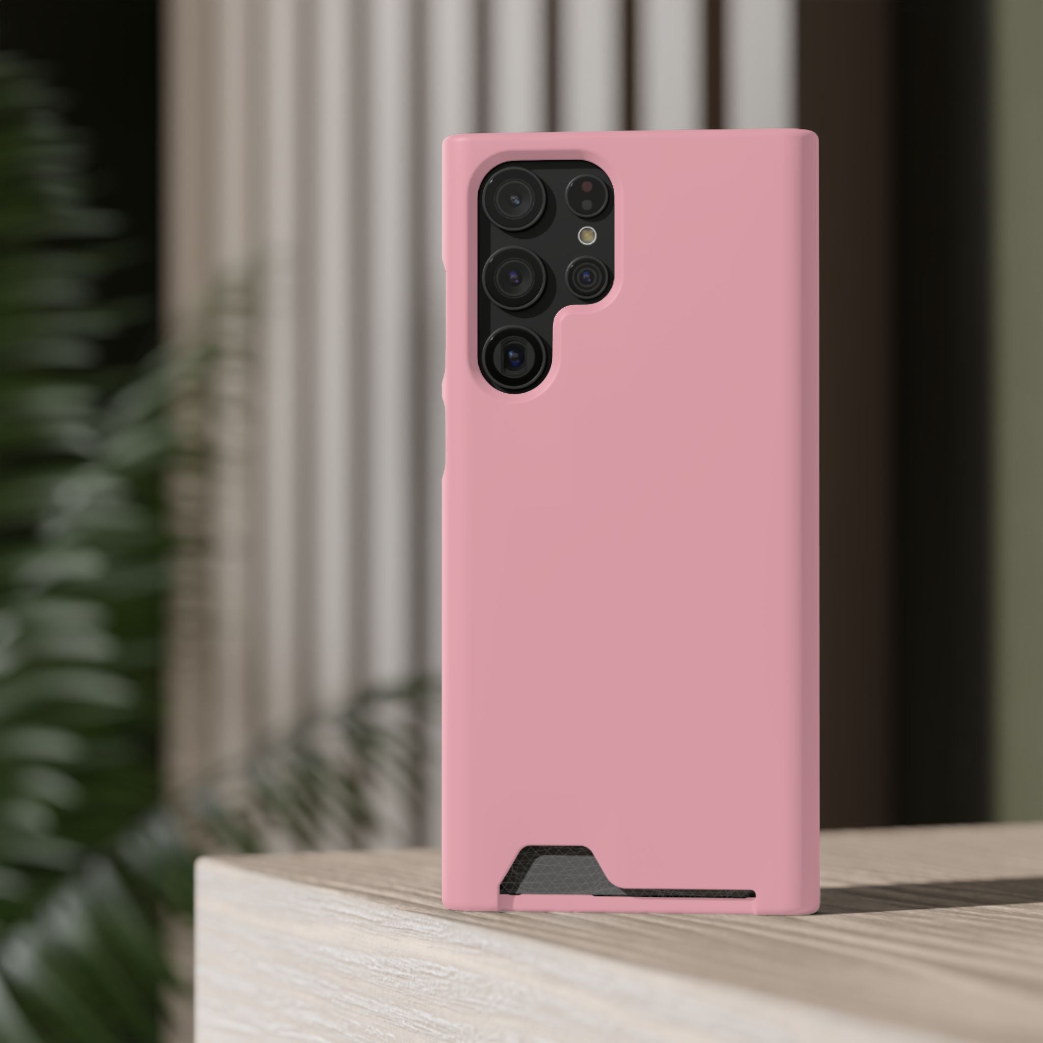 Pink Phone Case with Built-In Card Holder